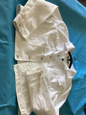 Talbots White Denim Jacket